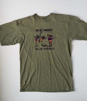 Vintage Time Square Sportswear We Be Jammin Palm Springs Embroidered Graphic